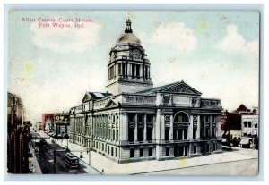 c1910's Allen County Court House Building Fort Wayne Indiana IN Antique Postcard