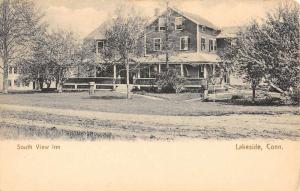 Lakeside Connecticut South View Inn Exterior Street View Antique Postcard K22069