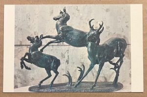 UNUSED POSTCARD - THE PRONGHORNS, PROVINCIAL MUSEUM, EDMONTON, ALBERTA, CANADA