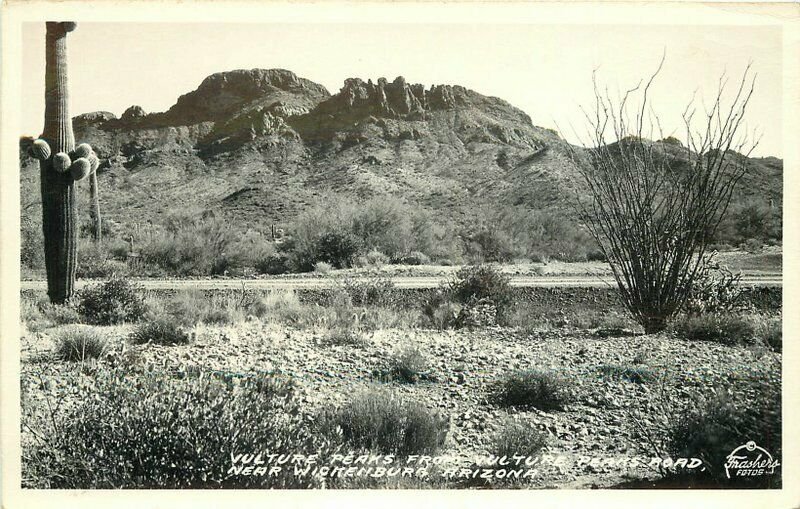 Frasher Vulture Peaks Wickenburg Arizona 1940s RPPC Postcard Lollesgard 10831