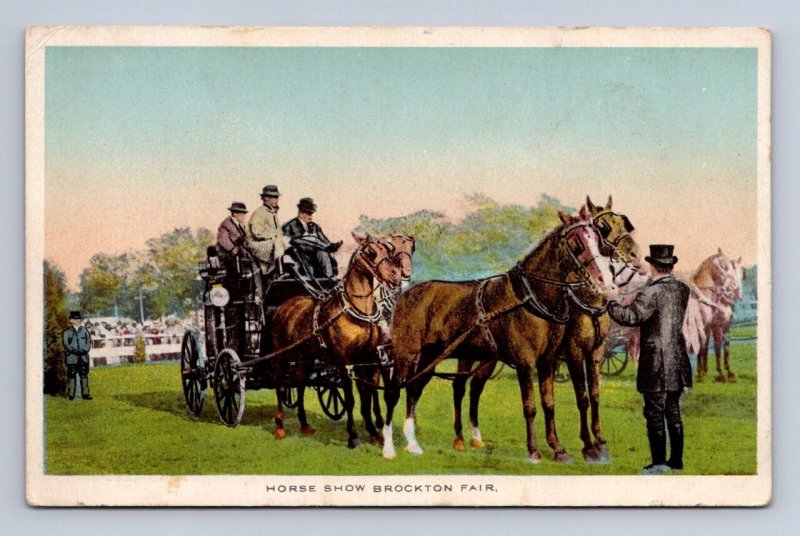 HORSE SHOW BROCKTON FAIR MASSACHUSETTS POSTCARD (c. 1915) 149