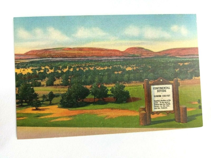 Vintage Postcard Great Continental Divide Western United States