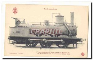 Locomotives Postcard Old 1st machine type 1860 for freight trains was 1867 (t...