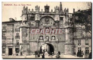 Old Postcard Burgos Arco de Santa Maria