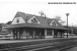 Brunswick Maryland Baltimore Ohio Railroad Station 1974 Real Photo PC AA109917