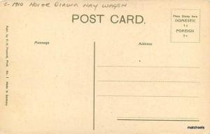 C-1910 Horse Drawn Hay Wagon Post Office Auburn New Hampshire postcard 7241