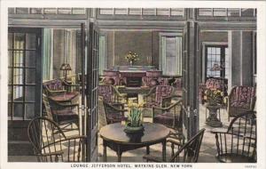 New York Watkins Glen Jefferson Hotel Lounge Curteich