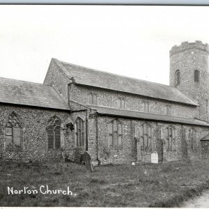 c1930s Church of St. Margaret, Burnham Norton, Norfolk, England RPPC Photo A141