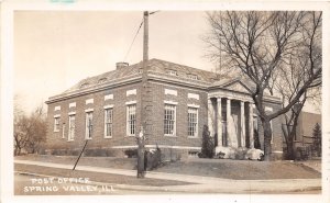 J51/ Spring Valley Illinois RPPC Postcard c1940s Post Office  107