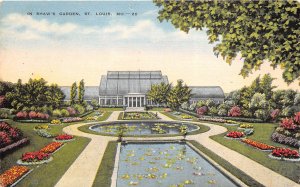St. Louis Missouri 1940s Postcard Shaw's Garden