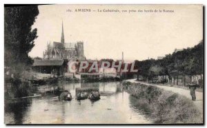 Old Postcard Amiens Cathedrale shooting the Banks of the Somme