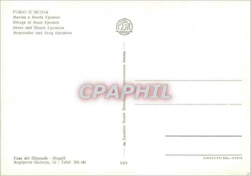 Postcard Modern Ischia shore and Mount epomee