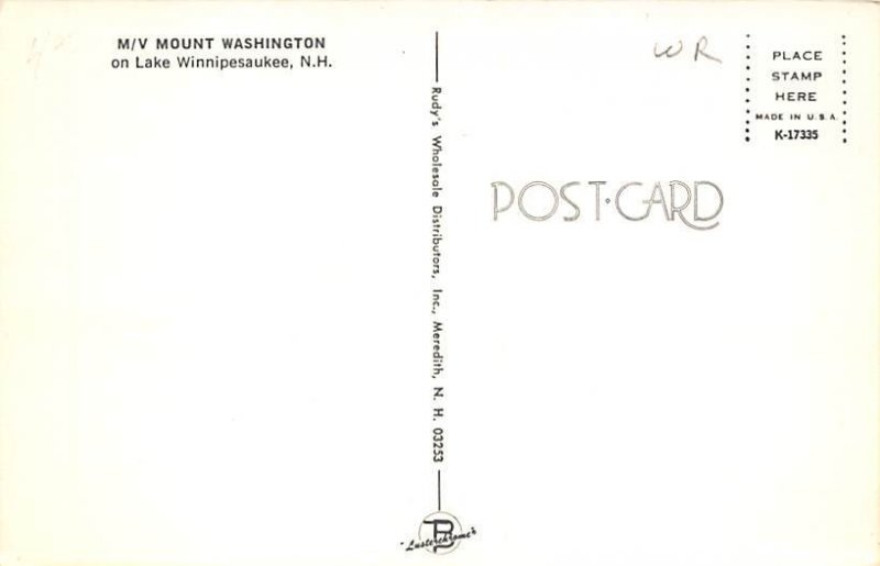 MV Mount Washington Ferry Boat Ship 