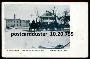 h5042 - WATERVILLE Massachusetts Postcard 1900s Murdock Mills. Central Square