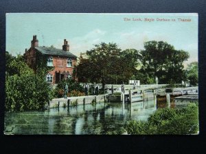 Oxfordshire MAPLE DURHAM on THAMES The Lock c1910 Postcard by Misch & Co.