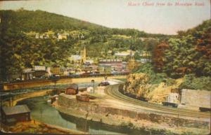 Mauch Chunk from Mtn Road RR Train c1910 Postcard