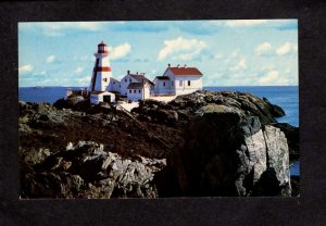 NB Campobello Island Head Harbour Lighthouse Light House New Brunswick Postcard