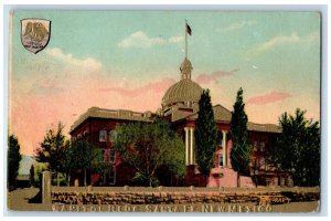 1910 Capitol Building Santa Fe New Mexico NM Embossed Airbrushed Postcard