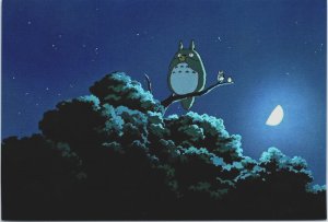 Studio Ghibli Animal Cute Tree Half Moon Postcard BS.29