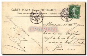 Old Postcard Angers Boulevard du chateau gained Lower Chain Bridge