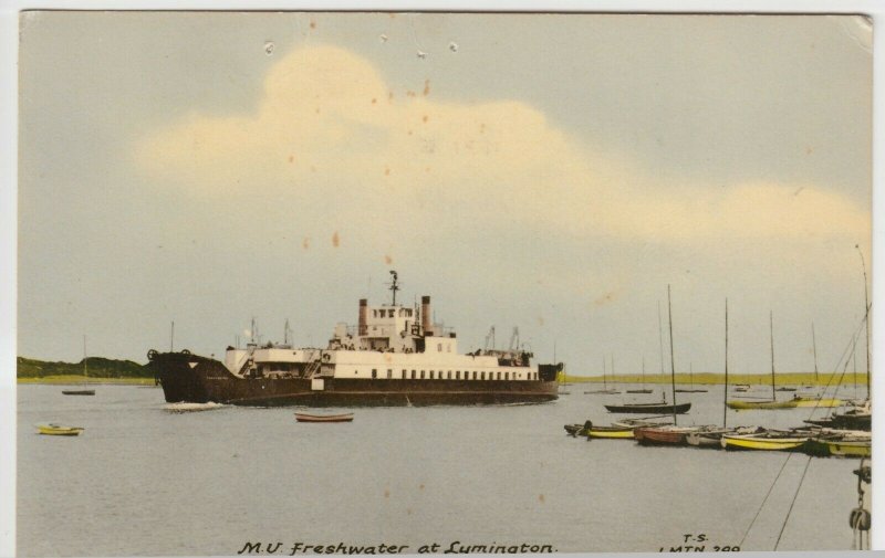 Hampshire; Ferry MV Freshwater At Lymington PPC By Frith, 1964 PMK 