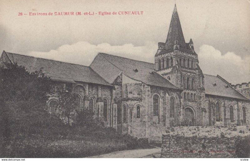 SAUMUR , France ,1900-1910s , Eglise de CUNEAULT