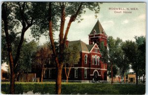 c1910s Roswell, N. Mex Court House Peacock PCK Series Drug Jewelry Postcard A117