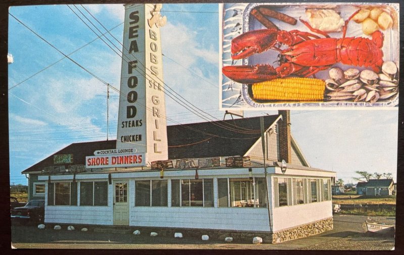 Vintage Postcard 1950's Bob's Sea Grill, Buzzard's Bay, Cape Cod, Massachusetts