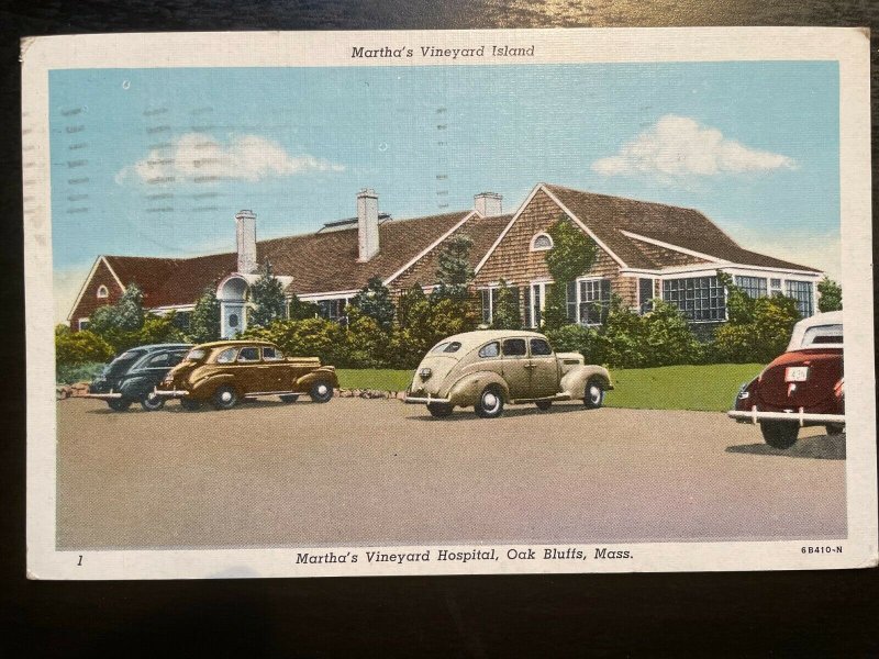 Vintage Postcard 1953 Martha's Vineyard Island Hospital, Oak Bluffs, MA