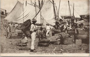 Beach Market Low Tide Panama c1909 Unused CL Chester Postcard E71