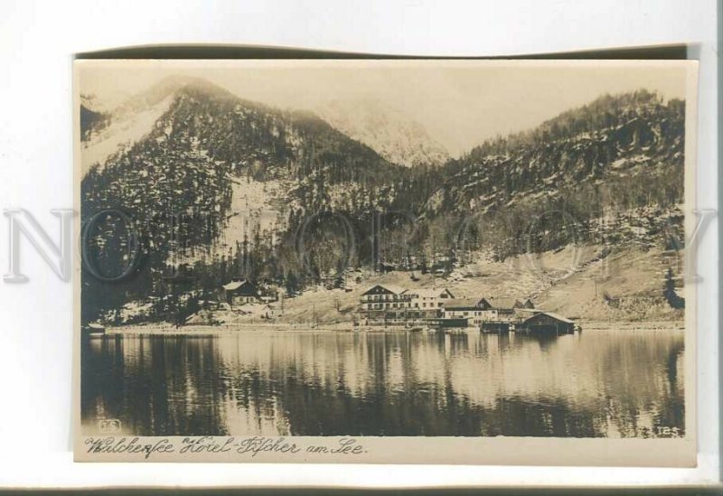 485434 GERMANY Walchensee Hotel Fischer am See Vintage photo postcard