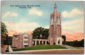 Postcard TN Knoxville Church Street Methodist Church