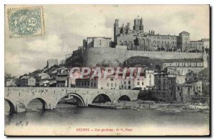 Old Postcard General view BEZIERS