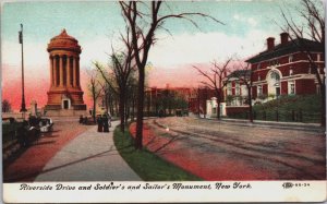 Riverside Drive and Soldiers and Sailors Monument New York City Postcard C142