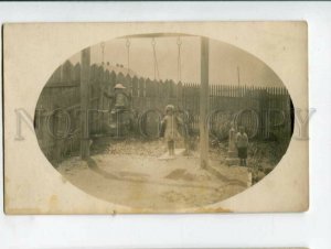 3118283 RUSSIA Kids on SWING Vintage REAL PHOTO RARE