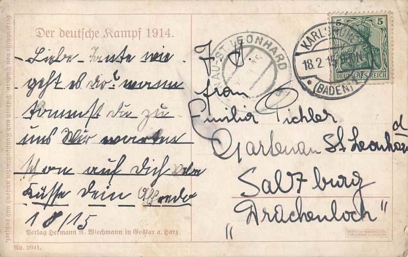 Artist postcard Albert Kunze Sebnitz - Morning Red, Soldiers in Night Camp 1914