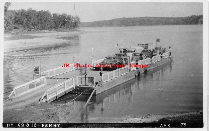 AR, Henderson, Arkansas, RPPC, 50s Cars Ferry Arriving at Dock, Photo No 73