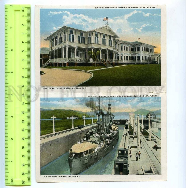 290735 PANAMA CANAL Vintage set of 16 views & ships in COVER