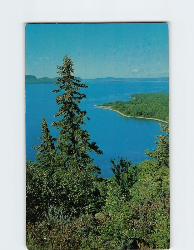 Postcard Karma Bay as seen from the lookout on the Trans Canada Highway, Canada