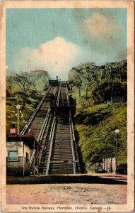 Postcard ON Hamilton Defunct Incline Railway Demolished in 1950 Here in 1937 S99