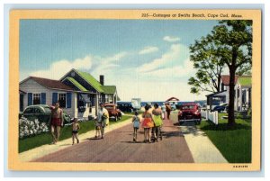 c1940s Cottages at Swifts Beach, Cape Cod, Massachusetts MA Vintage Postcard 