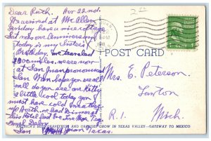 1948 Casa De Palmas Hotel McAllen Roadside Entrance Texas TX Antique Postcard 