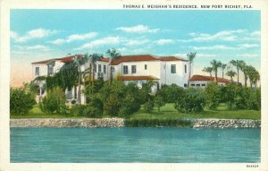 New Port Richey Florida Meigan's Residence Teich 1920s Postcard 21-6843