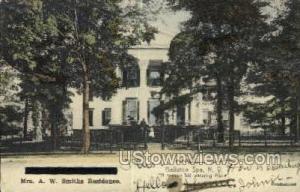 Mrs. A.W. Smiths Residence Ballston Spa NY 1908