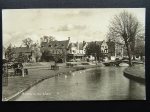 Gloucestershire BOURTON ON THE WATER shows GILBERT & SONS Shop - Old RP Postcard