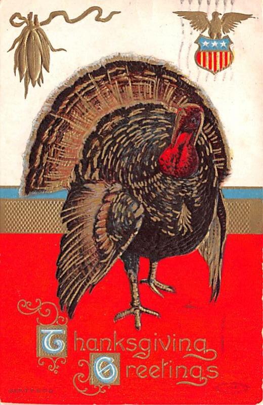 Thanksgiving Postcard Old Vintage Antique Post Card