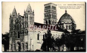 Old Postcard Angouleme Cathedrale St Pierre Monument History Class