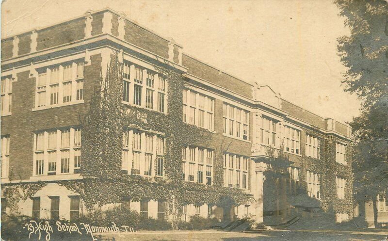 Monmouth Illinois High School #23 McQuown RPPC Photo Postcard 21-4764