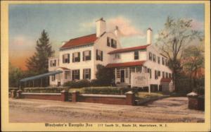 Morristown NJ Winchester's Turnpike Inn Linen Postcard