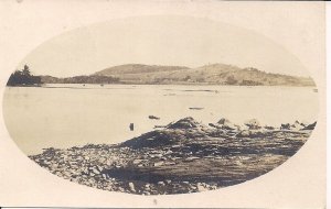 RPPC Sabattus ME, Lake, Pond, ca. 1910 - 20, Maine Real Photo